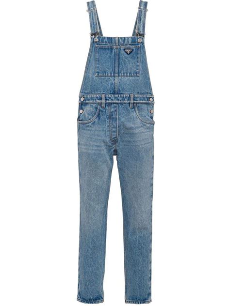 prada denim jumpsuit.